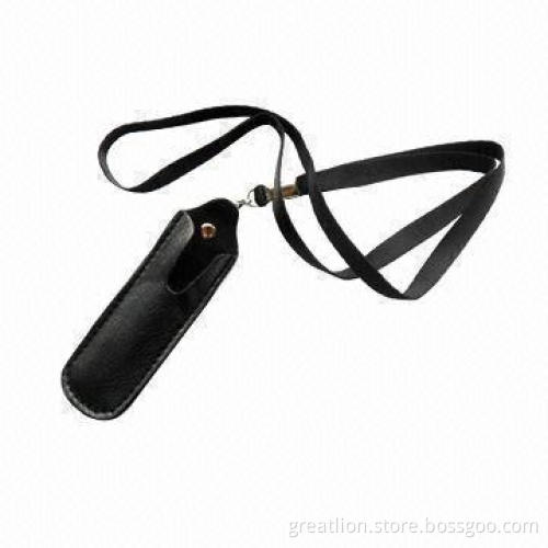 Leather lanyard e-cigarette neck pouch